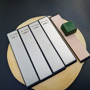 Набор алмазных точильных камней 800/1000/1500/3000 GRIT с кожаным бланком 1023 фото