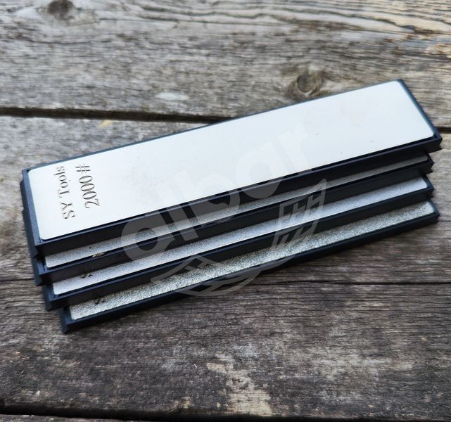 Набор широких алмазных точильных камней 200/500/1000/1500/2000/3000 GRIT с кожаным бланком 1026 фото